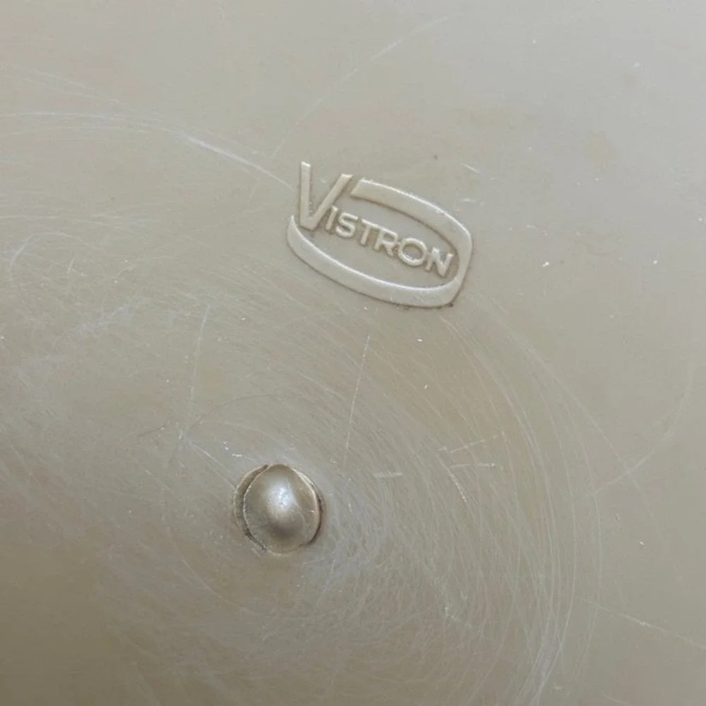 Vintage Vistron Faux Wood Plastic Canisters Mushroom Lids 1970s